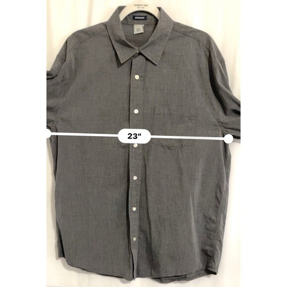 Old Navy Shirt Long Sleeve 100% Cotton Gray Button Up Men’s Regular Fit Size L - Picture 7 of 7